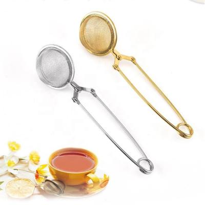 China Sustainable Tea Infuser / Stainless Steel Ball Strainer / Filter With Long Handle / Extended Chain Hook for sale