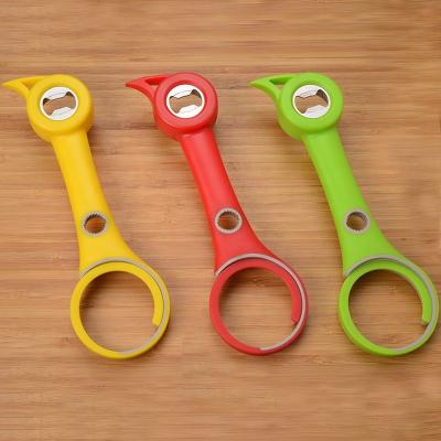 China Novelty Kitchen Tool Stocked Plastic Multifunctional Bottle Opener Can Opener for sale