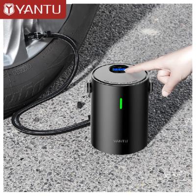 China Portable Mini Cordless Air Pump Car Air Compressor YANTU A05 Wireless 12V Tire Inflator for sale