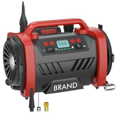 China 12V Electric Car Tire Inflator Machine with Double Cylinder and AC DC Battery Options for sale