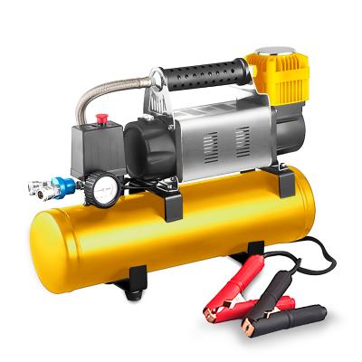 China flujo YANTU AM48 RV compressor de bomba de aire portátil con tanque de aire para soplar el polvo neumático de ruedas de automóviles inflador de neumáticos 750W en venta