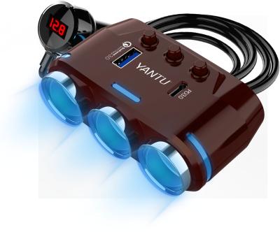 Chine MAX 120W YANTU B39-C Adaptateur de charge de voiture 12v avec double USB QC PD et surveillance de tension à vendre