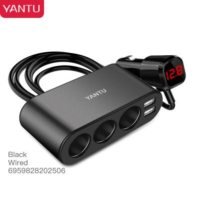 China Metal Wired Dual USB C Fast Car Charger with Voltage Monitoring and Charging Function for sale