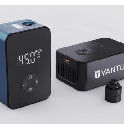 Cina Adaptatore di valvola YANTU K2 120psi pneumatico senza fili inflatore digitale mini pompa d'aria elettrica in vendita