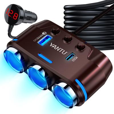 China Mini Phone Cigarette Lighter Car Charger with Dual USB Socket and Voltage Monitoring for sale