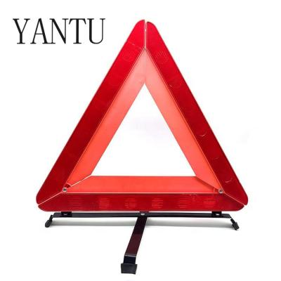 China 43*1.5cm YANTU Emergency Reflective Safety Warning Triangle for Motorcycle Truck Car for sale