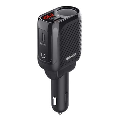 China YANTU L03 120W PD QC3.0 Car Charger with 3 USB Ports and Voltage Monitoring Mini Phone for sale