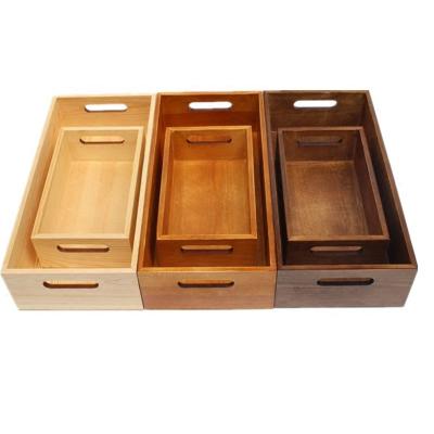 China Viable Wood Shelf Storage Home Mask Storage Box Organization Organizers Storage Boxes Wood Desk Racks for sale