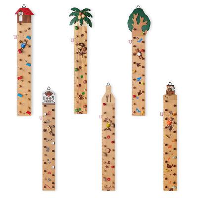 China Wholesale Wooden Height Rod The Cartoon Bear Children's Height Measurement Wall Decoration Children's Room Decorative Wooden Height Rod Other Toys for sale