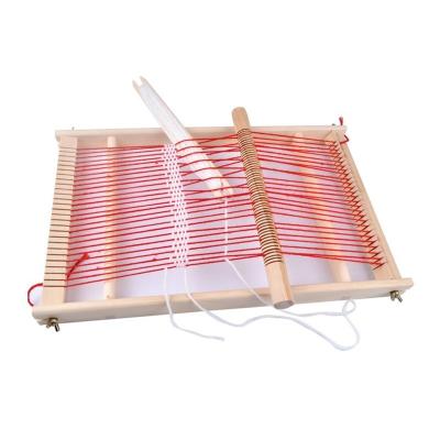 China Educational Kids Toys Amazon Ebay Hot Sale Kids Wooden Weaving Knitting Toy Early Educational Teaching Handmade Diy Loom Teaching Aids for sale