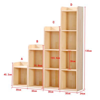 China Wooden Organizer Chinese Home Bookshelf Small Bookshelf Kid's Shelf Cube Bookcase Storage Cabinet Modern Other Home Furniture for sale