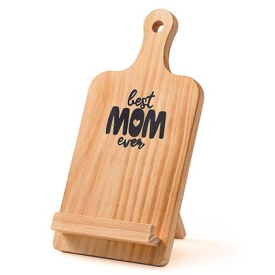 China Gift Product Mom Best Ever Display Stand Mother Gifts Novelty Gifts Wooden IPad Stand Book Holder for sale