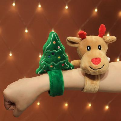 China Santa Snowman Clapping Circle Christmas Party Decoration Toys Bracelet Lovely Creative Christmas Children's Gifts for sale