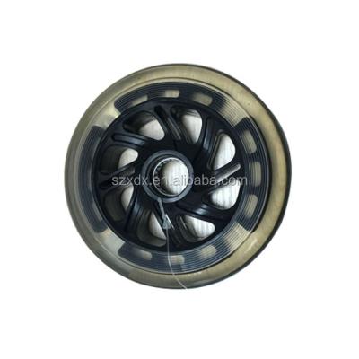 China High quality PU 60mm, 70mm, 80mm LED roller skating PU wheels instant electric scooter wheel for sale