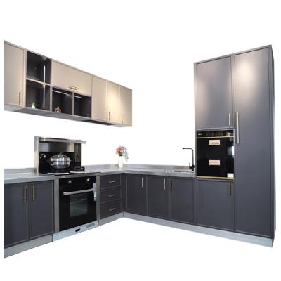 China Latest Industrial Modern Kitchen Furniture Designs 2021 Modern Custom Stainless Steel Kitchen Cabinets for sale