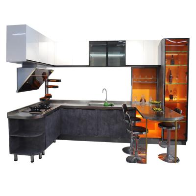 China Industrial Stainless Steel Kitchen Furniture Complete Units Aluminum Sideboard Designs Modern Sideboard for sale