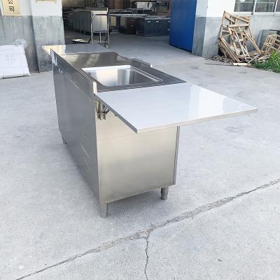 China Custom Full Stainless Steel Islands Kitchen Gas BBQ Grill Modern Luxury Modular Outdoor BBQ Cabinet for sale