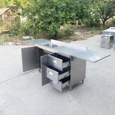 China Modern Design Stainless Steel Outdoor Kitchen Island Outdoor Barbecue Gas Grill for sale