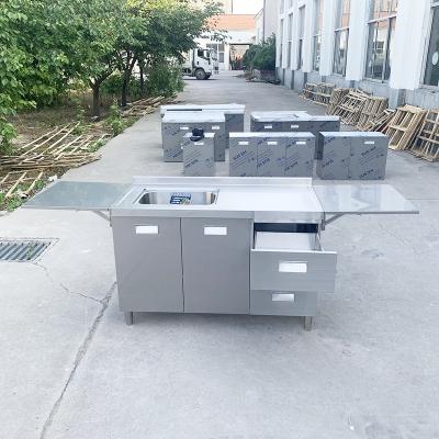 China New Design Full Set Modern Modern BBQ Kitchen Portable Stainless European Sideboard With Wine Cooler And SS Dip for sale