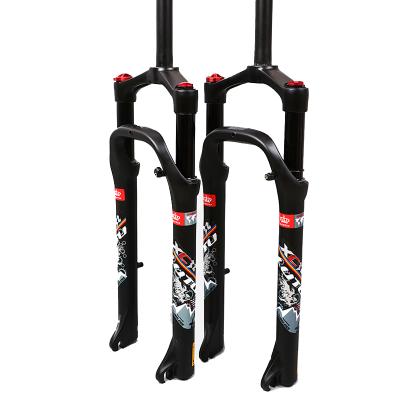 China Mountain Bikes LUTU Suspension Fork 120mm Travel Disc Brake Snow Beach Bike Fat Forks 1-1/8