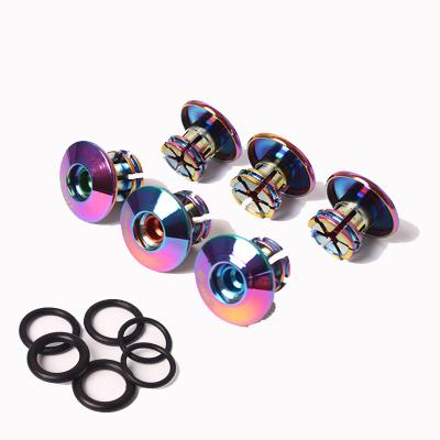 China BMX ODI 2pcs Bicycle Grip End Plug In Handle Cover Lightweight Aluminum Colorful Cycling Accessories for sale