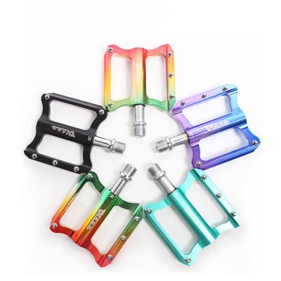 China BMX GUB MTB Bicycle Pedal Aluminum Alloy Palin Plating Colorful Mountain Road Bike Pedals for sale