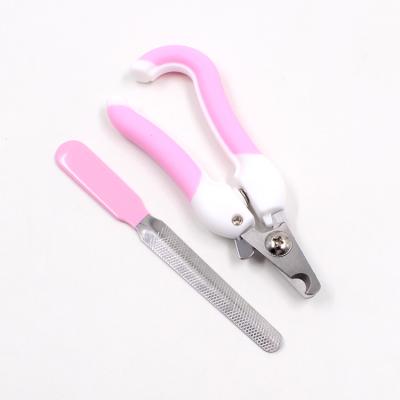 China Stainless Steel Professional-Grade Nail Clippers for Dogs Nail Trimmer for Dogs with Safety Guard and Nail File for sale