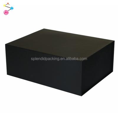 China Magnetic Recyclable Foldable Cosmetics Recycle Gift Printed Cigarette Jewelry Eyelash Customized Cardboard Packaging Black Paper Box for sale