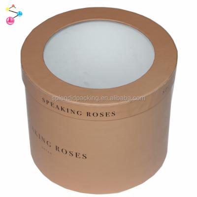 China Recyclable Wholesale Customized Logo Luxury Hat Candle Preserved Rose Big Round Cylinder Cardboard Paper Flower Box Packaging With Lid for sale