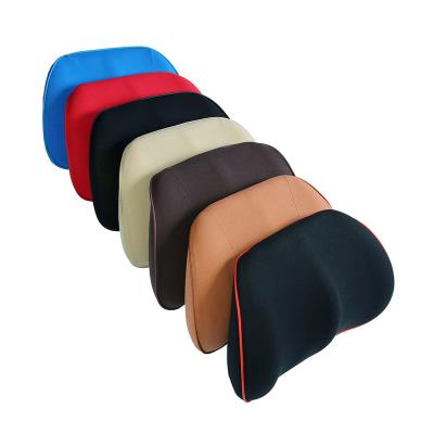 China Simple Color Without Pattern Comfort Memory Cotton Waist Pillow Lumbar Support Pillow For Car And Office Chair for sale