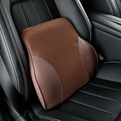 China Luxury Business / Factory Customized Ergonomic Leather Waist Pillow PU Back Lumbar Cushion for sale