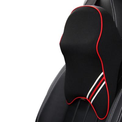 China 2023 New Design Fashion Car Seat Adjustable Headrest Head Neck Rest Pad Neck Rest Memory Foam Silky Linen Pillow for sale