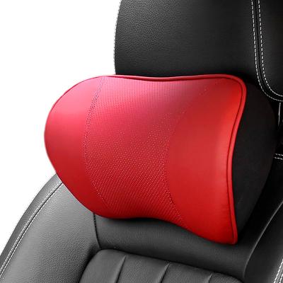 China Auto Headrest Pillow Waterproof Leather Car Neck Headrest Cover PU Seat Cover Head Neck Rest Cushion Headrest Pillow for sale