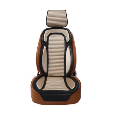 China Fashion Hot Selling Interior Accessories Fit Most Cars Seat Cover PVC Silky PU Leather Set Luxury for sale