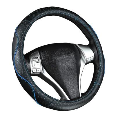 China Sports Wholesale Car Accessories PU Leather Four Seasons Car Anti-skid Steering Wheel Covers for sale