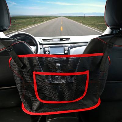 China Multi Pocket Car Accessories Storage Bag Mesh Car Net Pocket Handbag Interior Holder IN Pocket Organizers Between Front Seats for sale