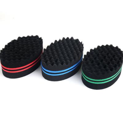 China Hair sponge twist curl Factory Direct Sale Oval Double-sided High-density Hair Sponge Twist Curl Afro Hair Sponge For Black Men for sale