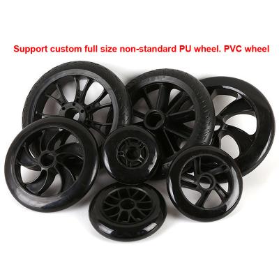 China Scooter  wheels High Quality Inline Speed Skate Replacement PU Foam Plastic Scooter Flash Wheels with Bearing for sale