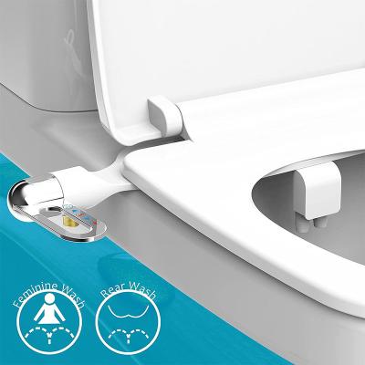 China Easy Installation New Arrival Non Electric Dual Nozzle Fresh Water Spray Bidet Toilet Seat Attachment For Posterior And Feminine Wash for sale