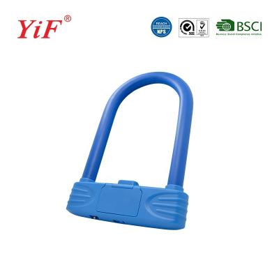 China YiFeng 4 Digit Combination Steel Bicycle U Shape Lock YF21055 for sale