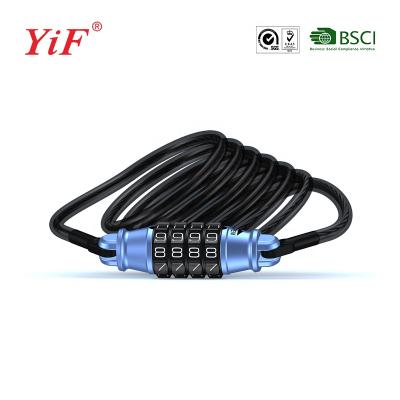 China Bicycle Lock 4 Digit Combination Cable Bicycle Lock for sale