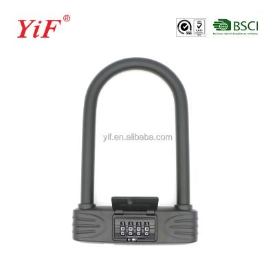 China U Shape ABS Cover Waterproof Bike Lock OEM Combination Bicycle U Shaped Lock for sale