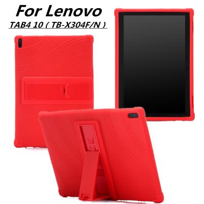 China Silicone Kids Child Safe Case For Lenovo Tab 4 Anti-Fal Bracket Shell Bracket Shockproof Soft Cover X304 Shell Case 10 X304F/N for sale