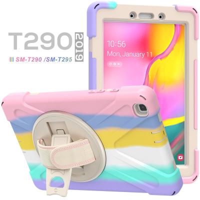 China 3-Layer Protective Case Kids Tablet Case For Samsung Galaxy Tab A 8.0 T290 T295 T297 2019 Shockproof Hand Strap PC Silicone Holder Safe Cover for sale