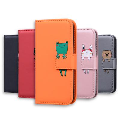 China High Quality Cute Cartoon PU Leather Cover For Xiaomi Redmi MI Note 11 10T 10 9 8 7 K40 POCO X3 5G Ultra Pro TPU Flip Wallet Case Protector for sale