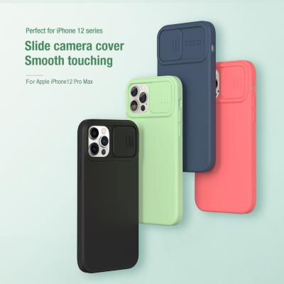 China Fanshion Nillkin CamShield Wholesale Silky Silicone Case Slide Camera Lens Protect Case For iphone 12 pro Max Cover Cases for sale