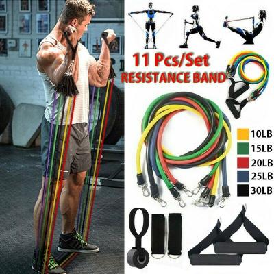 China 11PCS Exercise Bands Set Exercise Activities Resistance Trainer Tube Fitness Tube Gym Home Indoor Workout Bands Strength Training for sale