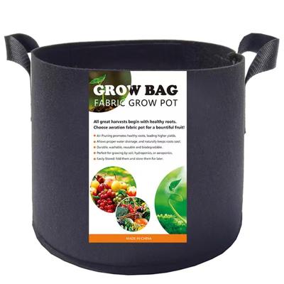 China Plant Growth Hot Selling Oem Non Woven Flower Pots Planters Fabric Seeding Grow Bags for sale