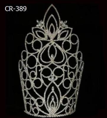 China Fashionable Elegant Beauty Clear Rhinestone Pageant Crown Tiara for sale