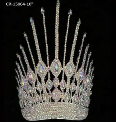 China Peacock Sapphire Women AB Pageant Fashionable Elegant Crown for sale